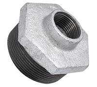 AERZETIX - Reducción Macho/Hembra 2''x3/4'' Galvanizado - Hierro Fundido - Racor Tubo Roscado con Tope Interior para Atornillar - Fontanería-Calefacción Instalación Agua Alimentación