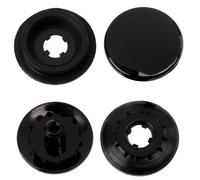 AERZETIX - Set de 35 botones de presión de plástico ∅15 mm - 4 piezas por botón - Ideal para manualidades, costura y ropa infantil - color negro