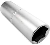 AERZETIX - Vaso para bujía de encendido - Profundo/extendido/largo - 1/2x16mm - para atornillar/trinquete manual/neumático - Cuerpo cilíndrico - Hexagonal/6 lados Allen - acero CR-V - Plata - C45176