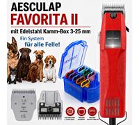 Aesculap Favorita II Máquina Para Cortar Pelo Con Cabezal 1,5 mm Y Peine 3-25 mm