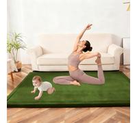 AESEMYYZ 3cm Extra Grueso Tapete Bebé de Espuma Actividades Infantil, Verde Oscuro Colchoneta Bebe Suelo, Manta Juegos Bebés para Parque y Suelo Antideslizante, Gateo y Tummy Time Ideal