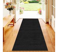 AESEMYYZ Alfombra Cocina Lavable Alfombras de Pasillo Larga Alfombra Pasillo Alfombra Entrada Casa Tapete Cocina Antideslizante Felpudo Entrada Grande para Pasillo Habitacion Cocina Negro 40 x 120 cm