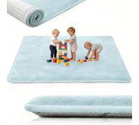 AESEMYYZ Alfombra de Tatami Suave, Alfombra de Juegos Infantil, Suelo Extra Acolchado de Foam 2 cm Grosor, Manta de Juegos Alfombra Yoga de Espuma viscoelástica, Regalo Bebe Azul Claro 50 x 180 cm