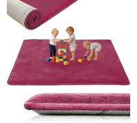 AESEMYYZ Tapete Bebé de Espuma Actividades Infantil, 3 cm Extra Grueso Colchoneta Bebe Suelo, Manta Juegos Bebés para Parque y Suelo Antideslizante, Gateo y Tummy Time Rojo