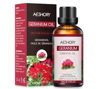 AESHORY Aceite Esencial de Geranio 50ML, Natural Aceite de Aromaterapia de Geranio, Aceites de Fragancia Premium para Humidificador Difusor, Masaje, Baño, Cuidado la Piel, Relajación y Calma