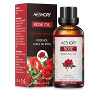 AESHORY Aceite Esencial de Rosa 50ML, Natural Aceite de Aromaterapia de Rosa, Aceites de Fragancia Premium para Humidificador, Masaje, Baño, Cuidado la Piel, Relajación y Calma