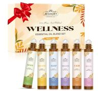 AESHORY Set de Aceites Esenciales Roll-On 6 x 10ML - Renovar, Respirar, Dormir, Concentrarse En, Calmar, Relajarse - Aceite Esencial de Perfume de Aromaterapia para la Piel, Apto para Ambos Géneros