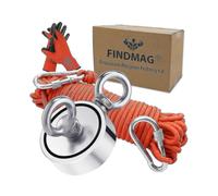 Aespa Magnetic Fishing Set, 300kg Strong Pulling Force Fishing Magnet, Neodymium Round Magnet Fishing with Double-sided Rings, for Retrieving In The R