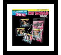 aespa MY WORLD 3rd Mini Album SMini Version NingNing Cover+1p NFC Card+1ea Keyring Ball Chain+1p PhotoCard+Tracking Sealed