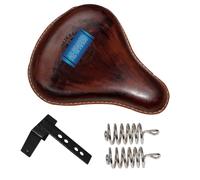 AEspares Asiento delantero de cuero marrón compatible con Royal Enfield Classic 350cc 500cc