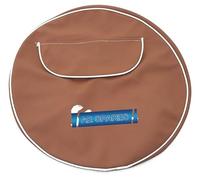 AEspares Compatible con Vespa Tan Color 25.4 cm Funda de rueda Stepney de repuesto con bolsillo hecha a mano