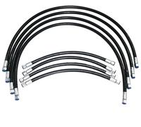 AEspares Kit de 8 mangueras de brazo de carga frontal 3/8 BSP L+R compatible con retroexcavadora JCB 612/00100 612/02400