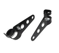AEspares Par de soportes para faros delanteros de acero negro compatibles con bicicletas Triumph Norton BSA