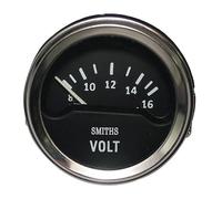 AEspares Voltímetro de batería auxiliar, medidor de voltios, borde cromado, 52 mm