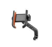AESRTMJ Bicicleta Moto Soporte para Teléfono Navegación Conducción Manillar Ajustable Pinza Móvil(Naranja,Rear Mirror)
