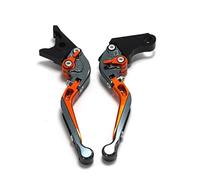 AESRTMJ Palancas De Embrague De Freno De Motocicleta Plegables Extensibles Ajustables Para Kawasaki Z1000 SX Z1000SX Para Tourer 2017-2018(Titanium Orange)