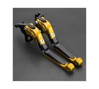 AESRTMJ Palancas De Embrague De Freno Extensibles Plegables Ajustables Para Motocicleta Para YAMAHA YZFR125 YZF-R125 2008-2011(Oro)