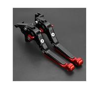 AESRTMJ Palancas De Freno Y Embrague Plegables Extensibles Ajustables Para Motocicleta Para SUZUKI GSX-8S 2023 2024 2025(negro rojo)