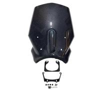 AESRTMJ para CFMOTO 700 CLX 700CLX 700CL-X CLX700 Sport Parabrisas de Motocicleta Pantalla deflectores Doble Burbuja(Fibra de Carbono)