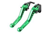 AESRTMJ Para KAWASAKI Para Ninja ZX-10R ZX10R 2006-2015 2014 2013 2012 2011 2010 2009 Accesorios De Motocicleta Manijas De Palanca De Embrague De Freno Cortas(Verde)