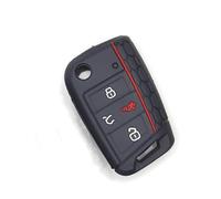 AESRTMJ Para SEAT Para Ateca Para Leon Para Ibiza 2017 2018 2019 2020 Accesorios De Funda Llave Silicona(NEGRO)
