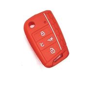 AESRTMJ Para SEAT Para Ateca Para Leon Para Ibiza 2017 2018 2019 2020 Accesorios De Funda Llave Silicona(ROJO)