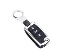 AESRTMJ Para SEAT Para Leon Para Ibiza Aleación Gel De Silicona 3 Botones Funda Para Llave Coche Accesorios(Plata,Model 2)