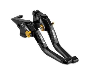 AESRTMJ Para Triumph Para Trident 660 2021-2024 Manillar De Aluminio Ajustable Palancas Embrague Freno Cortas(Oro negro)