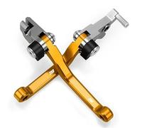 AESRTMJ Para XR250 Para MOTARD 1995-2007 Palancas De Embrague Y Freno Pivotantes Piezas Motocicleta Frenos Carreras Manija(Oro)