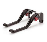 AESRTMJ Para Yamaha YFM 700 Para Raptor 700R 2008-2025 Manetas De Freno Y Embrague 3D Ajustables Cortas Largas(NEGRO,164mm)