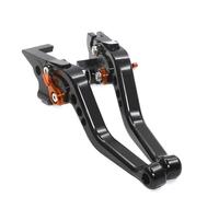 AESRTMJ Para Yamaha YZFR125 YZF-R125 2014-2024 Motocicleta Palancas Cortas Ajustables De Aluminio Para Freno Y Embrague(Naranja negra)