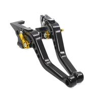 AESRTMJ Para Yamaha YZFR125 YZF-R125 2014-2024 Motocicleta Palancas Cortas Ajustables De Aluminio Para Freno Y Embrague(Oro negro)
