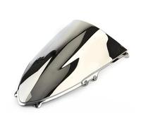 AESRTMJ Parabrisas De Moto Doble Burbuja para Ducati para Panigale 1199 899 1199S 1199R 2011 2012 2013 2014 2015 Carena De Parabrisas Negra(Plata)