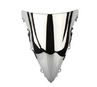 AESRTMJ Parabrisas Doble Burbuja para Motocicleta Deflector Protector WindScreen para Y&amaha YZF-R6 YZF R6 YZFR6 2003 2004 2005 Accesorios(Plata)