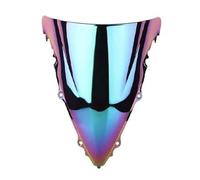 AESRTMJ Parabrisas Doble Burbuja para Motocicleta Deflector Protector WindScreen para Y&amaha YZF-R6 YZF R6 YZFR6 2003 2004 2005 Accesorios(Iridium)