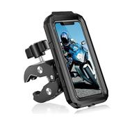 AESRTMJ Soporte De Teléfono para Bicicleta Impermeable Moto Manillar 360° Giro Pantalla Táctil Anti-Temblor Pinza para 5.5-7 Pulgadas(Strong Clamp)