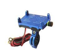 AESRTMJ Soporte De Teléfono para Moto con Cargador USB para Manillar GPS Bracket 6.2'' Celular(Azul)