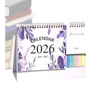 Aesthetic 2026 Desk Calendar Planner - Monthly Academic & Office Pad | Large Grid Desktop Organizer with Tear-Off Pages & Goal Tracking for Apartment, School and Professional Planning