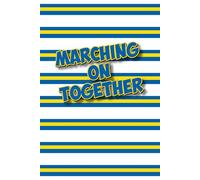 Aesthetic 6" x 9" Lined Notebook for Football Fans, Leeds 'Marching on Together' Soccer Chant Notebook