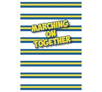 Aesthetic 6" x 9" Lined Notebook for Football Fans, 'Marching on Together' Leeds Chant, Soccer Notebook