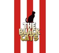 Aesthetic 6" x 9" Lined Notebook for Football Fans- The Black Cats Edition, Red and White Stripes, Soccer Supporters Notebook