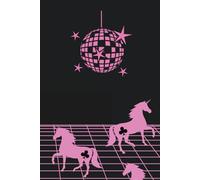 Aesthetic 6" x 9" Lined Notebook for Music Lovers, Pink dancing unicorns , Perfect gift for pop music fans, teens and kids