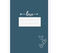 Aesthetic Blue and White Love Notebook - Perfect for School, Work & Personal Journaling: 7.5 x 9.25 Inches, 110 Pages in Lined Format
