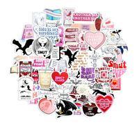 Aesthetic Bookish Set de 52 pegatinas Kawaii para libros, portátiles, cuadernos Kindles, teléfonos móviles, pegatinas impermeables para niñas y mujeres, idea de regalo para amantes de los libros y