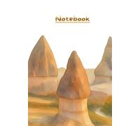 Aesthetic Cappadocia Stones Notebook: 120 Lined Pages - Cute Cartoon Landscape Journal - Artistic Turkey Travel Stationery for School and Home