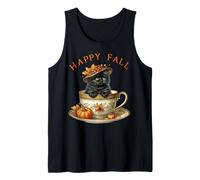Aesthetic Cat Stuff For Happy Fall and Pumpkin Spice Season Camiseta sin Mangas