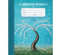 Aesthetic Cherry Blossom Tree: Wide Ruled Composition Notebook for Kids in Grades 3-5 | 7.5 x 9.25 in | 100 Pages