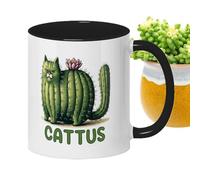 Aesthetic Coffee Cup - Whimsical Insulated Cup | Coffee Mug with Cute Cat Design, Drinkware Mug with Animal Print Design, Home Drinking Mugs, Beverage Drinkware for Home Office Desk