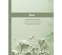 Aesthetic Composition Notebook: Sage Green Minimalist Journal for School, Work, Idea Journaling and Planning | Dotted Grid | 7.5 x9.25" | Simple School Supplies with Clean Design