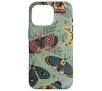 Aesthetic Cottagecore Celestial Luna Moth Moon Butterfly Carcasa para iPhone 16 Pro